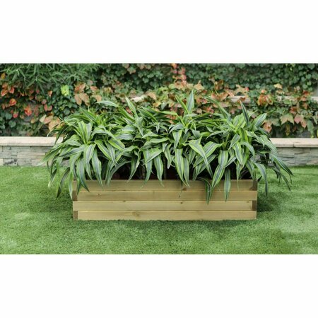 GRILLTOWN 3.3 x 1.6 ft. Wood Raised Garden Bed Planter GR3260972